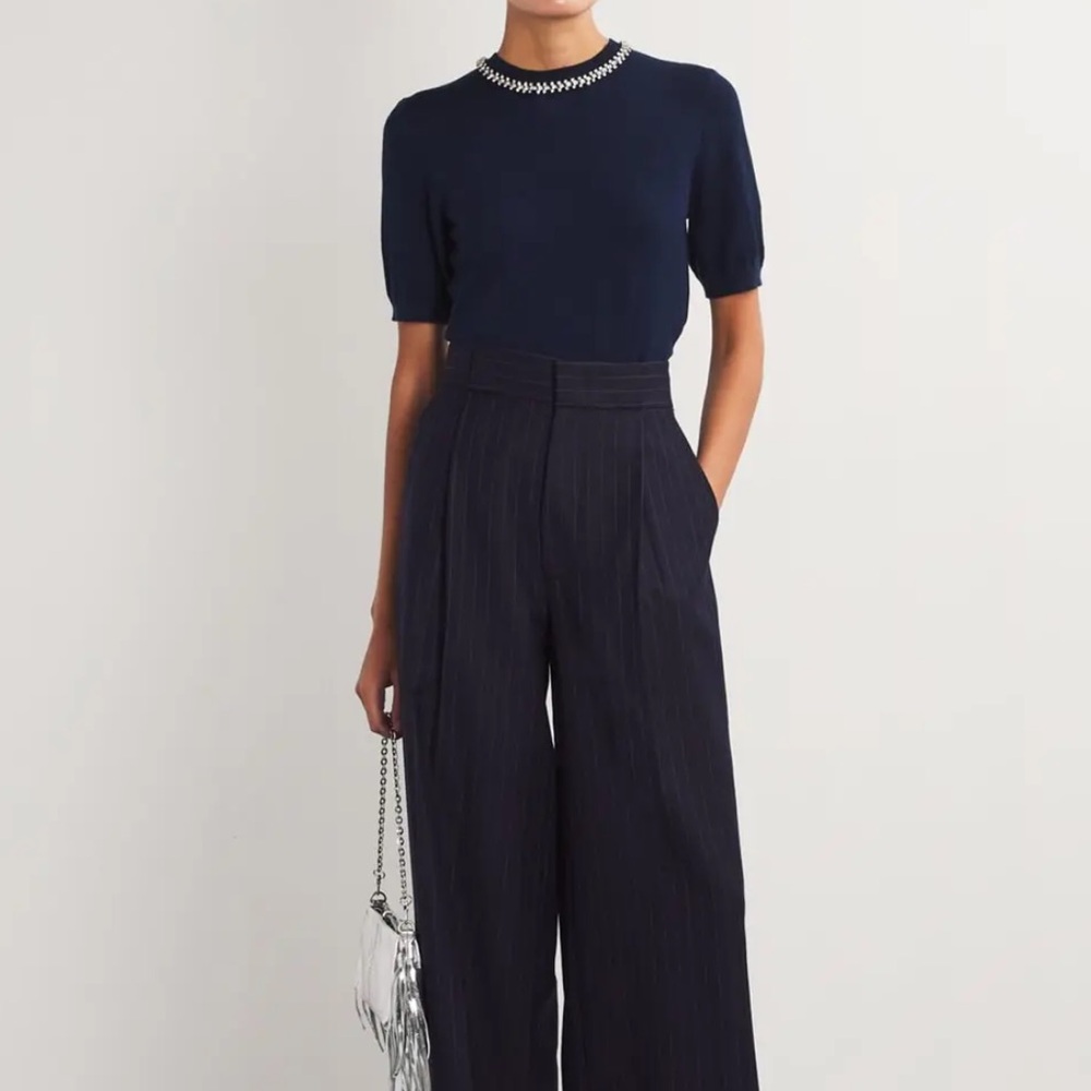 NWT Maje Wool Mylene Fine Knit Cropped Jumper Size Medium